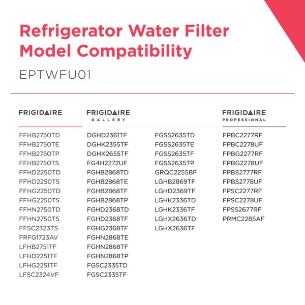 Frigidaire EPTWFU01 Refrigerator Water Filter Replacement, White, 1 Count - Image 5