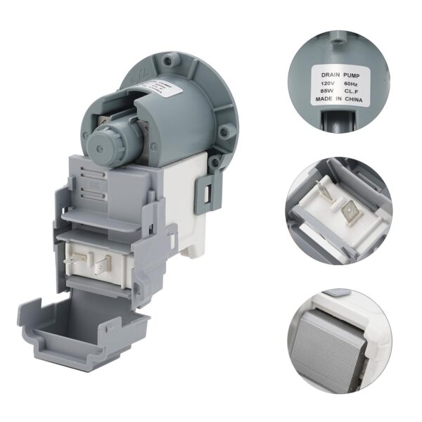 Washer Drain Pump for Samsung WF42H5000AW/A2 WA50R5200AW WF42H5200AW WF45R6100AC/US WF42H5200AP/A2 WA50R5400AV/US WF45T6000AW/A5 - Image 3
