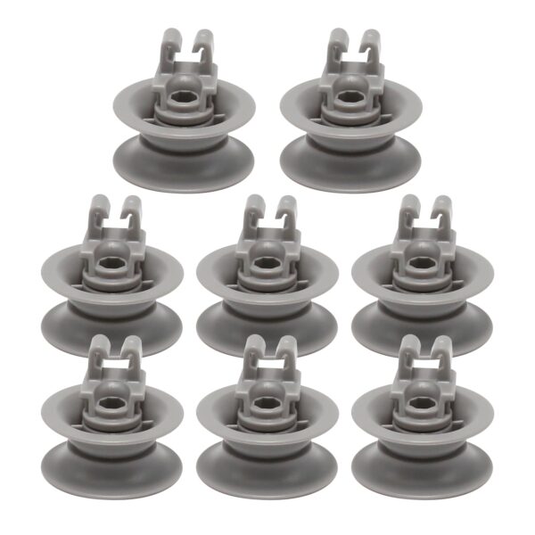 8Pcs Dishwasher Upper Wheel Assembly 611475 Replacement for Bosch Dishrack Upper Rack Wheel Replace# bsh-00611475 1559847 AH3477735 AH8727387 Grey (Upper Rack Wheel) - Image 6
