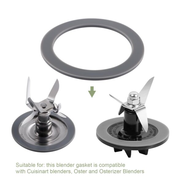 Equust 6-Pack Rubber Gaskets Sealing O-Ring Compatible with Oster Blender Replacement Parts, Small, Grey - Image 2