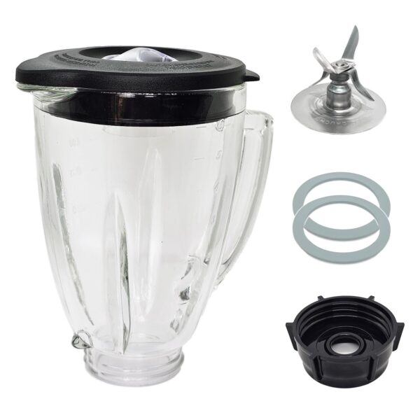 6 Cup Blender Glass Jar with Blade, Blender Replacement Parts for Aspas Para Licuadora Oster Osterizer Classic Series (NOT fit Pro, Master or Versa models) - Image 2