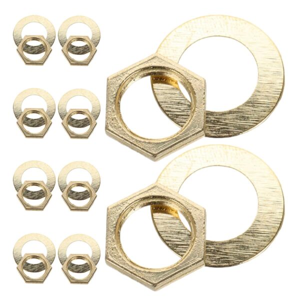 GOOHOCHY Quartz Clock DIY Fittings Nut and Washer Kit Clock Movement Parts for Wall Repair Assembly and Replacement 10 Nuts 10 Washers - Image 7