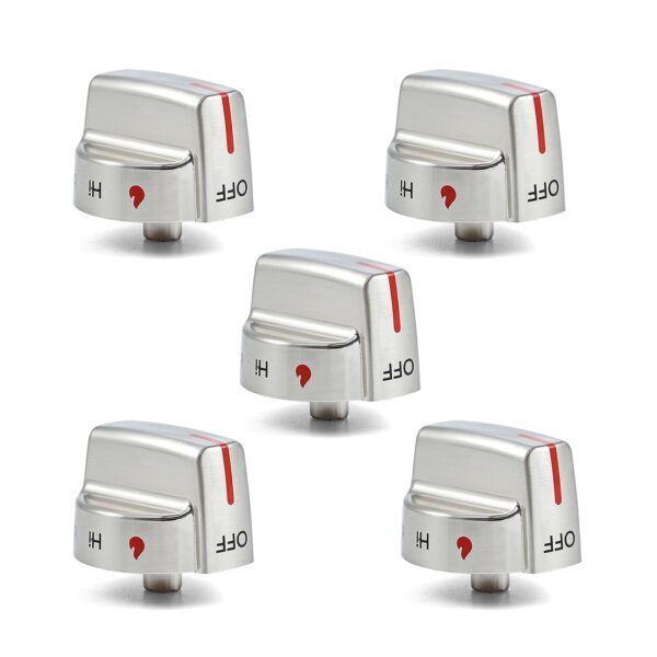 5304509064 Stove Knobs Replacement Parts for Frigidaire Gallery Oven Knob Stove Top Gas Stove Range Cooktop Knob 5304509929 GCRG3060AFC Plastic Range Surface Burner Control Knobs 5 Pcs - Image 4