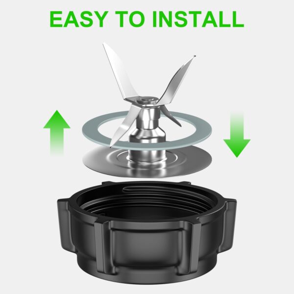 Replacement Parts for Oster Blender Blade Compatible with Oster Blender with ABS Plastics Jar Base Cap and 2 Rubber O Ring Seal Gasket Kit for Oster Blender Replacement Parts - Image 4