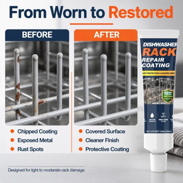 SEPOVICA Dishwasher Rack Repair Kit, Rust Repair Coating, Gray, 50ml - Image 3