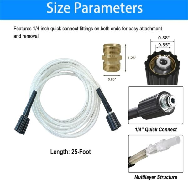 5200402 Universal Pressure Washer Hose for Greenworks Power Washer Hose - Image 5