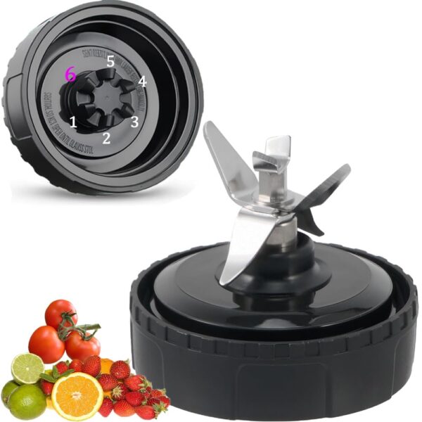 [UPGRADE] Small 3.35inch 6-Fin Male Blender Blade Replacement Parts for Nutri Ninja Blender BL660 BL770 BL780 BL740 - Image 5