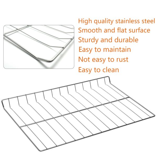 24-3/4” Shelves Range Oven Rack Grates Replacement for Whirlpool Oven Part WPW10179152, W10179152, WP4455488, MET8665XB00 MET8665XB02 GBD309PVB00, GBD309PVB02 - Image 7