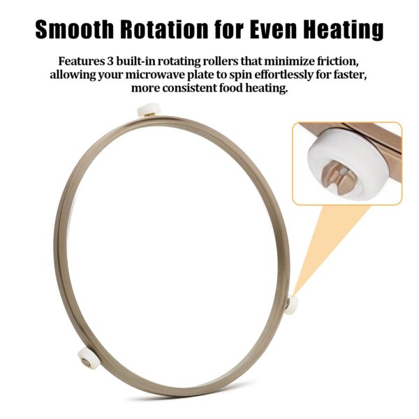 Microwave Turntable Ring Replacement 8.7-Inch Microwave Oven Spinner Replacement Parts with 3 Smooth Rollers Universal Fit for Most Microwaves - Image 5