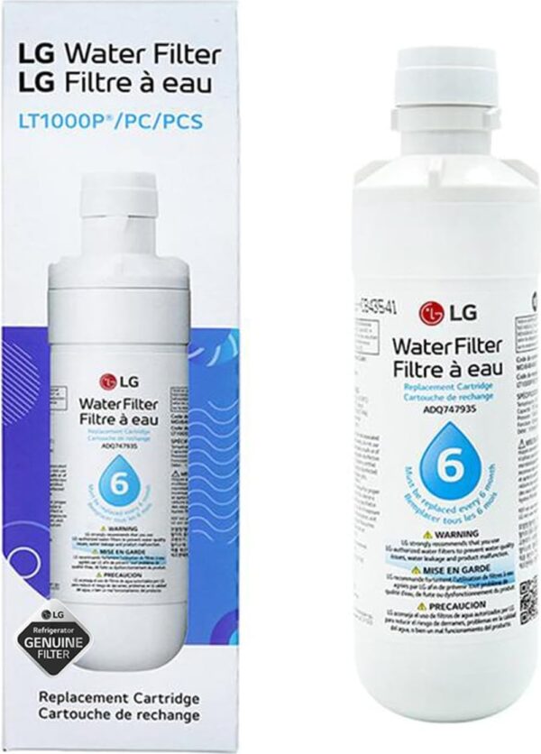 LG LT1000P - 6 Month / 200 Gallon Capacity Replacement Refrigerator Water Filter (NSF42, NSF53, and NSF401) ADQ74793501, ADQ75795105, AGF80300704, or AGF80300705 White - Image 7