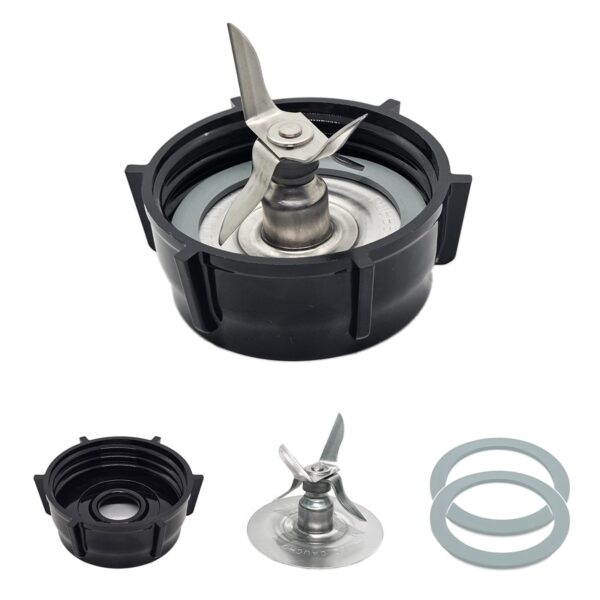 for Oster Blender Replacement Parts Blender Ice Blade with Jar Base Cap and Two Rubber O Ring Seal Gasket Accessory Refresh Kit - Image 2