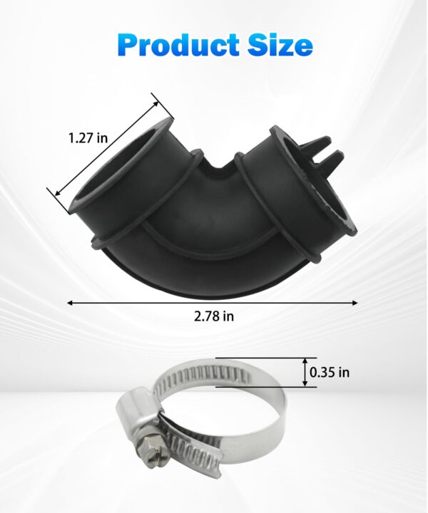 WD24X33918 Dishwasher Circulation Pump To Sump Elbow Hose With Clamps - Image 5