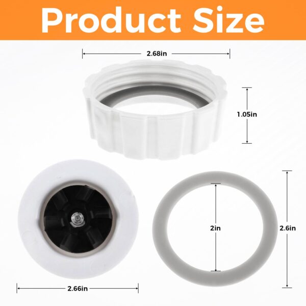 Replacement for Hamilton Beach Blender Blade Base Bottom Screw Cap Gasket - Image 6