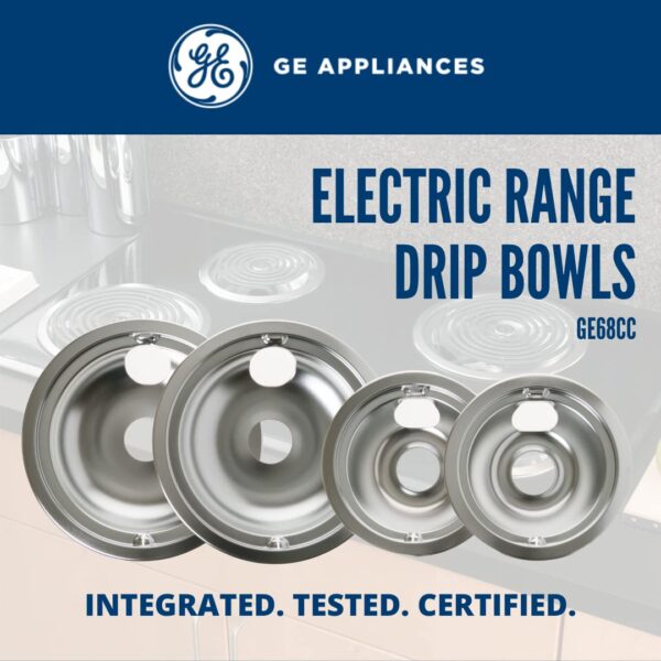 GE Appliances Range/Stove/Oven Drip Pan Set, 4-pack, GE Appliances Manufactured OEM Part,GE68C - Image 5