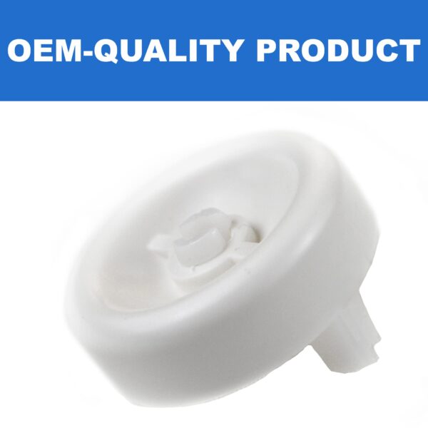 (8 Pack) Exact Replacement Dishwasher Dishrack Rollers and Studs - Lower Rack Wheel Kit Compatible with GE, Kenmore, and Hotpoint Dishwashers Part Number WD35X21038 - Image 3