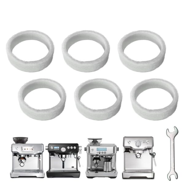 6-Piece Felt Washer Replacement for Breville Espresso Machine Grinders - Compatible with BES870/BES878/BES880/BES980/BCG820 Models, Espresso Grinder Felt Ring Eiranoly - Image 6