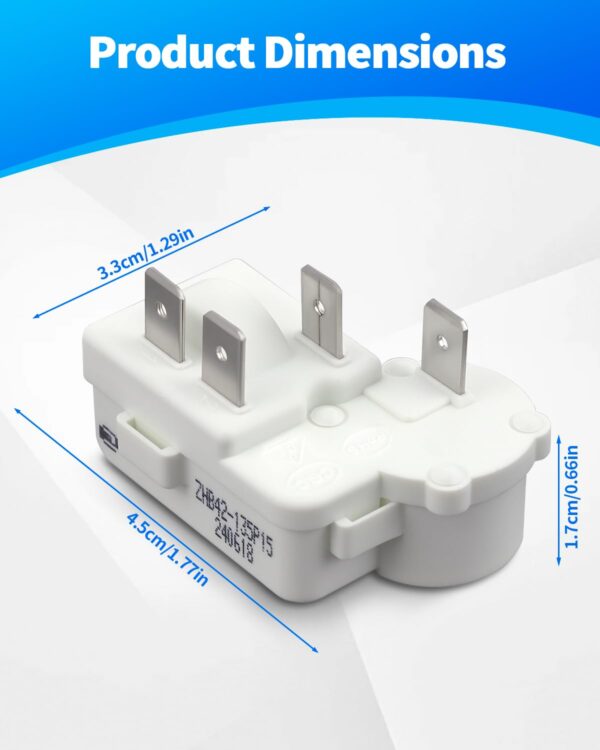 4Pin Refrigerator Over Load Protector Compressor PTC Starter Relay, Freezer Parts & Accessories for Hotpoint, for Haier, for Siemens, Replace ZHB35-120P15 ZHB60-120P4.7 ZHB88-125P4.7 ZHB60-120P15 - Image 3