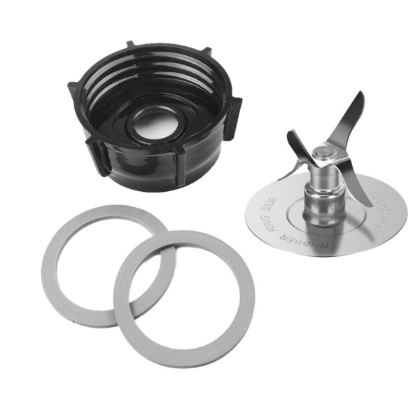 For Oster Blender Replacement Parts Blender Ice Blade with Jar Base Cap and Two Rubber O Ring Seal Gasket Accessory Refresh Kit，Compatible with Oster Blender - Image 5
