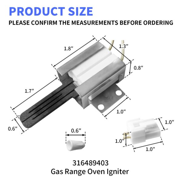 316489403 5304534663 Range Oven Igniter for Electrolux Frigidaire Tappan - Image 4