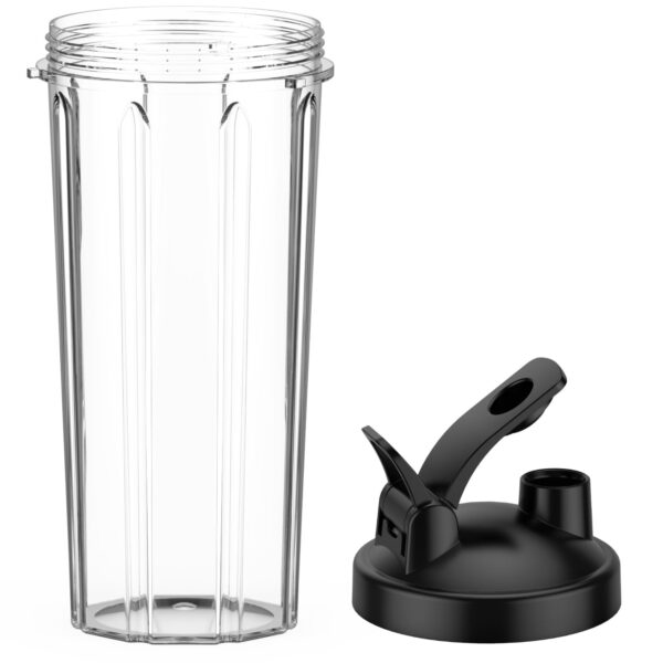 KOIOS BL319B 22OZ Blender Cup Replacement with Black To-go Lid - Image 6