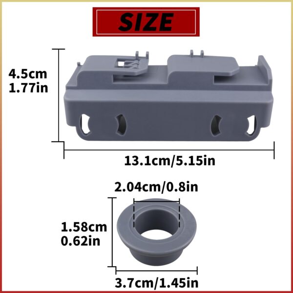 2 Pack WD28X27241 Dishwasher Lower Rack Wheels and Carrier Kit Replacement Part Compatible with GE Dishwasher Baskets Roller Assembly L and R Side,Replaces for WD12X10439 WD12X10438 WD12X10446 - Image 3