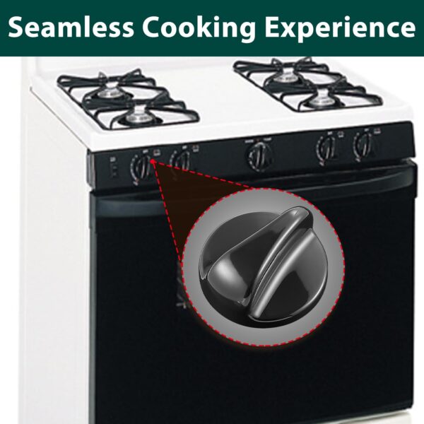 WB03K10035 Stove Knobs Cooktop Replacement Parts for GE Range Cooktop Oven Knob Black Plastic GE Hotpoint General Electric Burner Control XL44 Stove Knob KIP 5963 183d5598 Stove Top Knobs 4 Pcs - Image 5