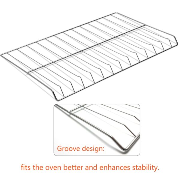 24-3/4” Shelves Range Oven Rack Grates Replacement for Whirlpool Oven Part WPW10179152, W10179152, WP4455488, MET8665XB00 MET8665XB02 GBD309PVB00, GBD309PVB02 - Image 5