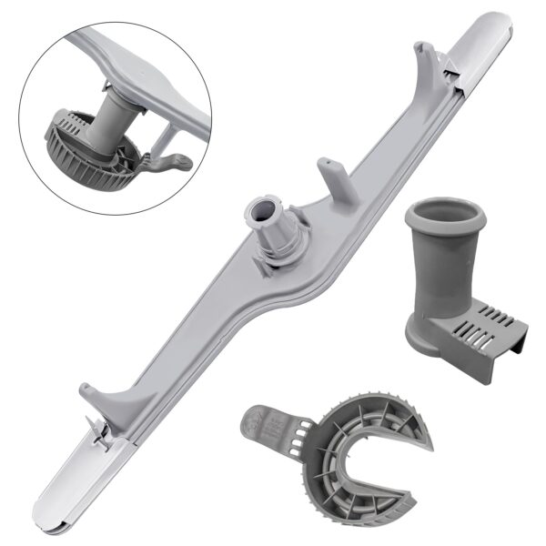154568002 Dishwasher Lower Spray Arm Assembly with 5304518968 Support & 5304506518 Trap Drain Filter Replacement for Frigidaire Electrolux Kenmore Dishwasher 1545680 5304517203 154568001 154414101 - Image 8