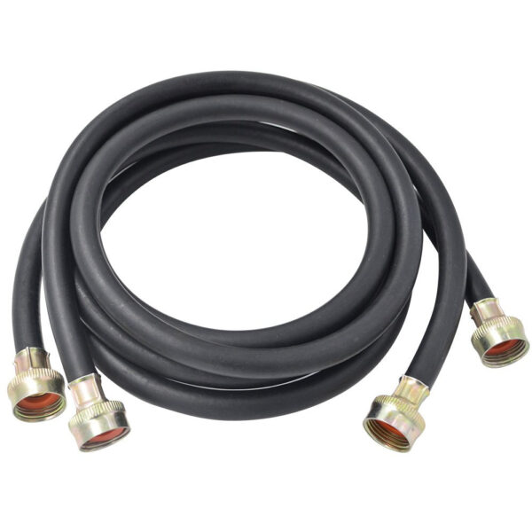 TTFLEX Washing Machine Hoses 6FT Rubber, 3/4" Hot & Cold Washer Hose, 2PCS - Image 2