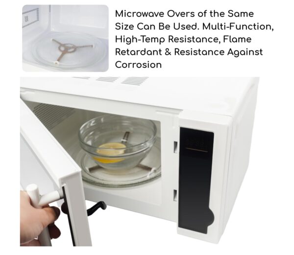 1-Pack Microwave Oven Flat Turntable Ring Roller Glass Plate Tray Triple Arm Rotating Support Holder with Wheels Rotating Ring Roller Replacement Arm - Length 3.54" / 9 cm Microwave Plate Replacement - Image 2