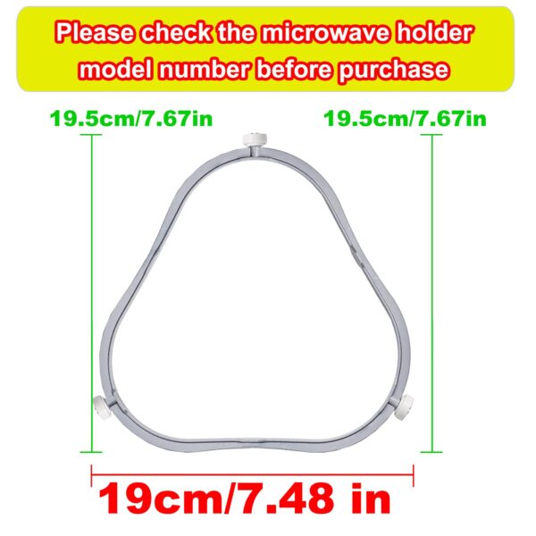 7.48 in W11252182 Microwave Turntable Support Ring,Glass Tray Support Replacement Part,Fit for Whirlpool Maytag Microwaves,Replaces 8206227,W10435114 - Image 4