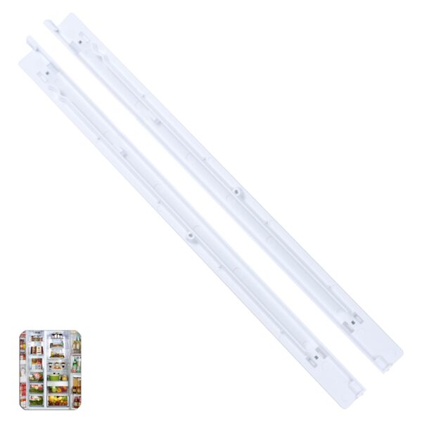 Upgrade 240530601(Left) & 240530701(Right) Refrigerator Drawer Slide Rail Replacement, Pan Hangers Slide Only Compatible with Ken-more and Frigidaire Refrigerator, Replace Part for 240460401 240460501 - Image 2