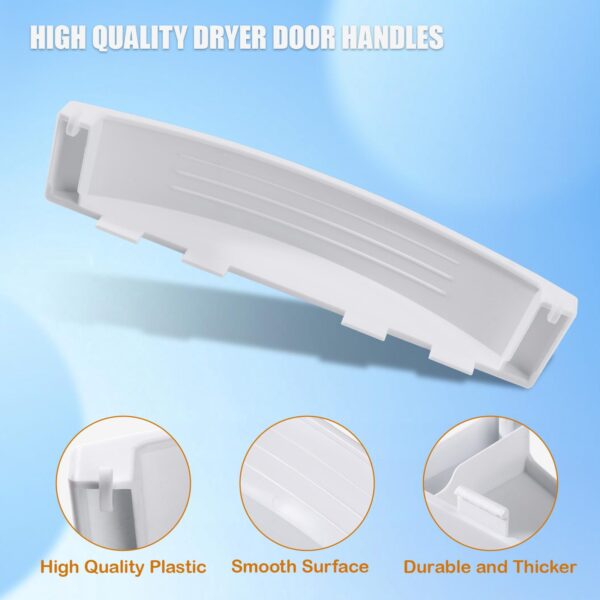 2 Pack Dryer Door Handle Replacement for GE Stackable Dryer GUD27ESSMWW - Image 5