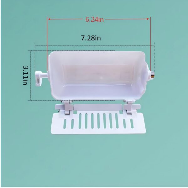 HUNMBK Ice Maker Replacement Rotating Tray - Universal Fit for Home Ice Machines, BPA-Free Plastic, Quick Install ((Size:7.28" D x 3.11" Wx 1.57" H)(HZB-16)) - Image 3