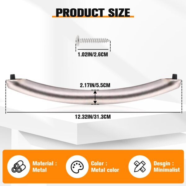 Upgrade ME16A4021AS Microwave Door Handle, DE94-04313F Assembly Handle Compatible with Samsung Microwave Handle ME16A4021AS, Alloy Material, with 2 Screw - Image 4