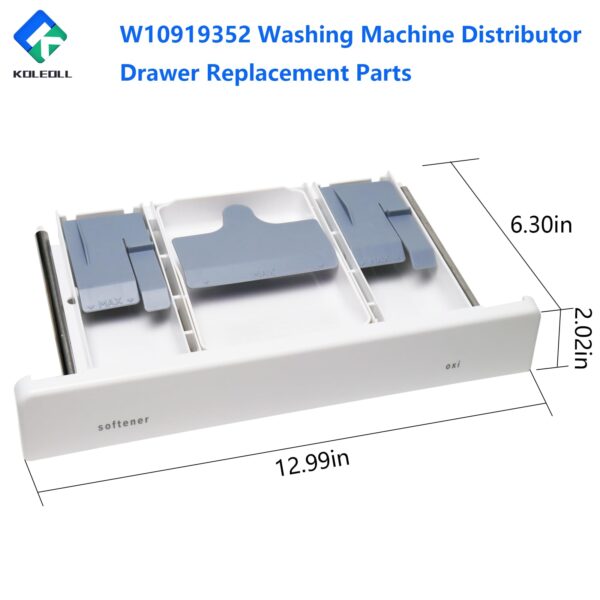 W10919352 Washer Dispenser Drawer Compatible With Whirlpool Maytag - Image 3