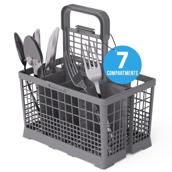 NATIKON Universal Dishwasher Utensils Silverware Cutlery Basket Compatible with Maytag, Samsung, Kenmore,GE, Bosch, Whirlpool, KitchenAid and Many More (Gray) - Image 3