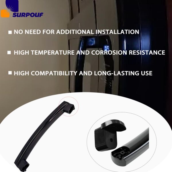 SURPOUF WB15X10275 WB06X10939 Microwave Door Handle with Support Fits for GE Kenmore Microwave Oven Ranges Replacement Part(Black) - Image 7