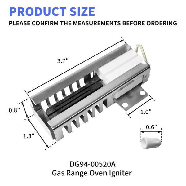 DG94-00520A Oven Igniter for Samsung NX58F5500SS NX58H5600SS NX58H9500WS - Image 5