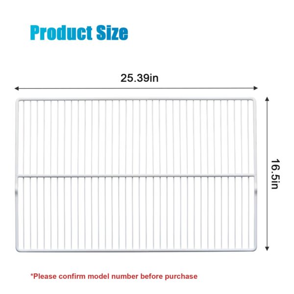 240360908 Refrigerator Wire Shelf 25 3/7 X 16 1/2 Inch Compatible with Frigidaire, Kenmore, Foreverpro 240360901, 240360905, 3189137, AP5805565, EAP9492365 (1 Pack) - Image 4