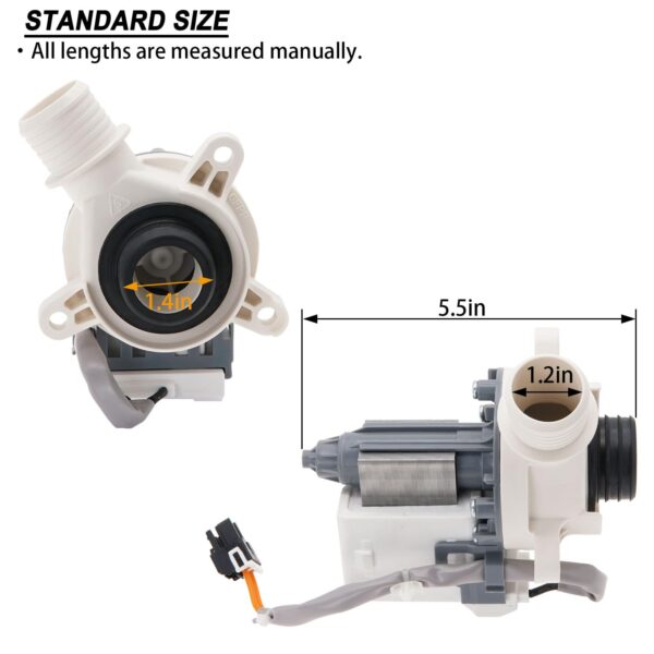 GTW465ASN1WW GTW465ASN3WW Washer Drain Pump Fit for GE GTW465ASN0WW - Image 4