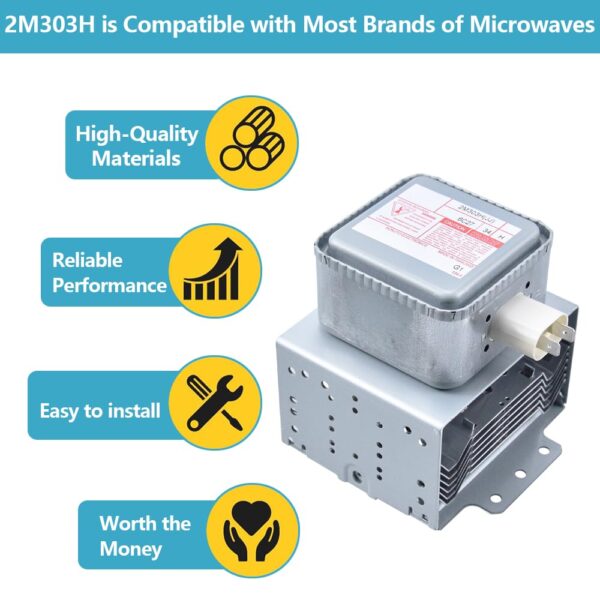[1080W] 2M303H 2M303H(MG) Microwave Oven Magnetron Replacement - Image 3