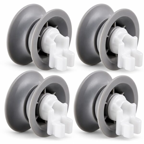 BUNNY BUGGS 611666 Dishwasher Upper Rack Roller Wheel Kit, Compatible with Bosch Dishwashers, Replaces 00611666, 10032849, 00165313, 165313, PS8727423, AP4355370, 4-Pack