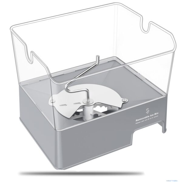 Upgraded W11129522 Refrigerator Ice Bucket Compatible with KitchenAid Ice Maker Replacement W10564750 Whirlpool Removable Ice Bin KRFF707ESS01 KRMF706ESS01 Kitchenaid Ice Bucket Ice Container Ice Tray