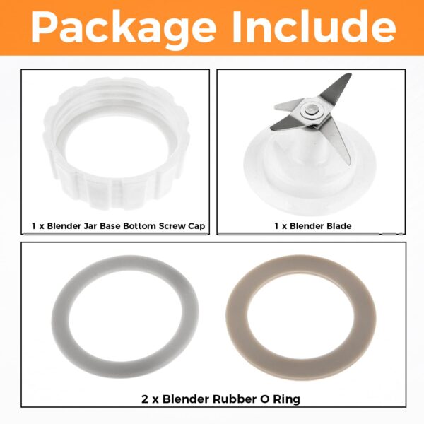 Replacement for Hamilton Beach Blender Blade Base Bottom Screw Cap Gasket - Image 5