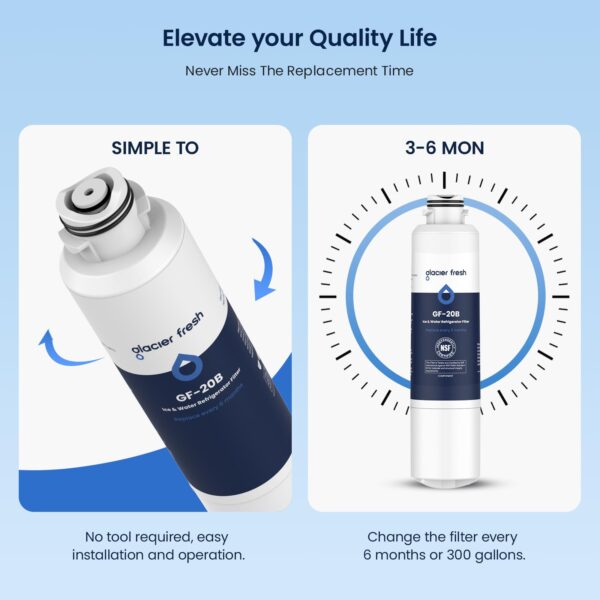 GLACIER FRESH Replacement for Samsung Water Filter Da29-00020b 3 Pack - Image 5