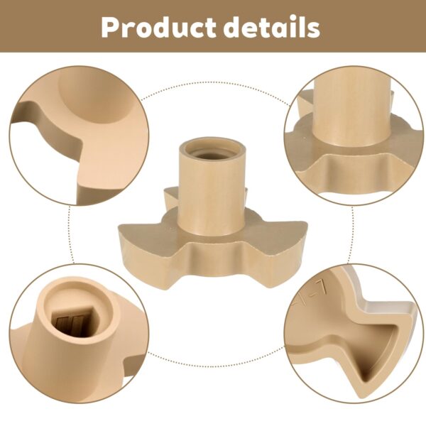 2 PCS Microwave Turntable Coupler, Microwave Oven Turntable Roller Guide Support Glass Tray Drive Coupling Replacement, Microwave-Oven Roller Guide Support for Microwaves Plates Shaft Length 0.59inch - Image 2