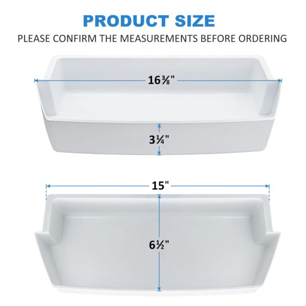 2 Pack 2187172 Refrigerator Door Shelf Bin Compatible with Whirlpool Amana Kenmore Replaces WP2187172, 2187172K, 2187194K - Image 3
