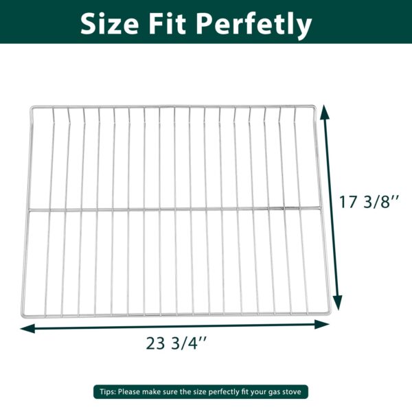 WB48T10095 Oven Racks Replacement Parts for GE Profile Oven Rack 304 Stainless Steel GE Hotpoint Gas Range Stove Rack 23.75’’ x 17.4’’ Spectra XL44 Electric Roaster Double Wire Rack Shelf 2 Pcs - Image 7