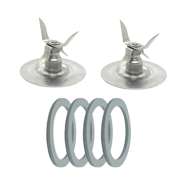 2 Pack of Blender Replacement Parts Blender Ice Crusher Blade with 4 Rubber O Ring Sealing Ring Gasket for Oster Osterizer